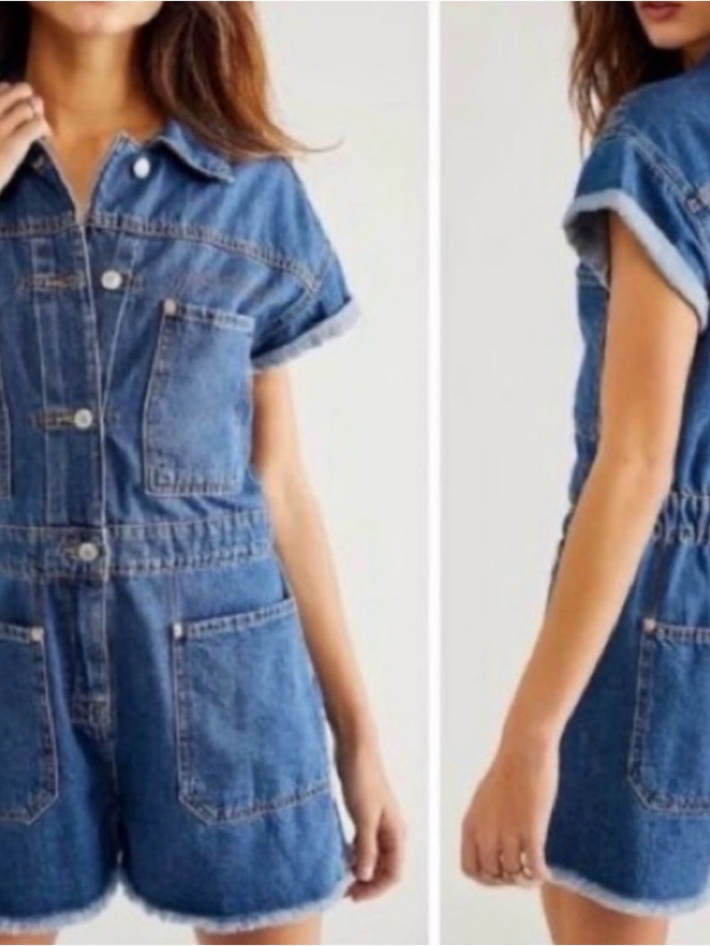 Free People Denim Romper Size S - Worn Once
